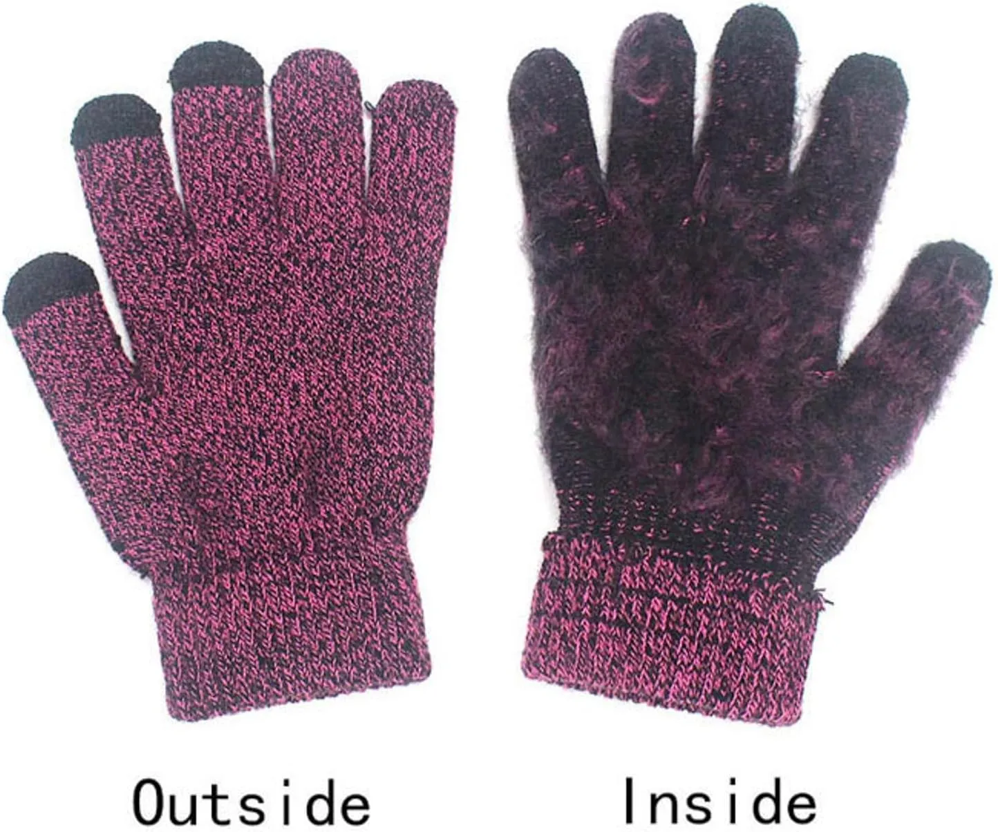 3-Pieces Winter Hat Neck Warmer Touchscreen Gloves Set Knit Thick Scarf Beanie Hat Scarves Set Gifts for Men
