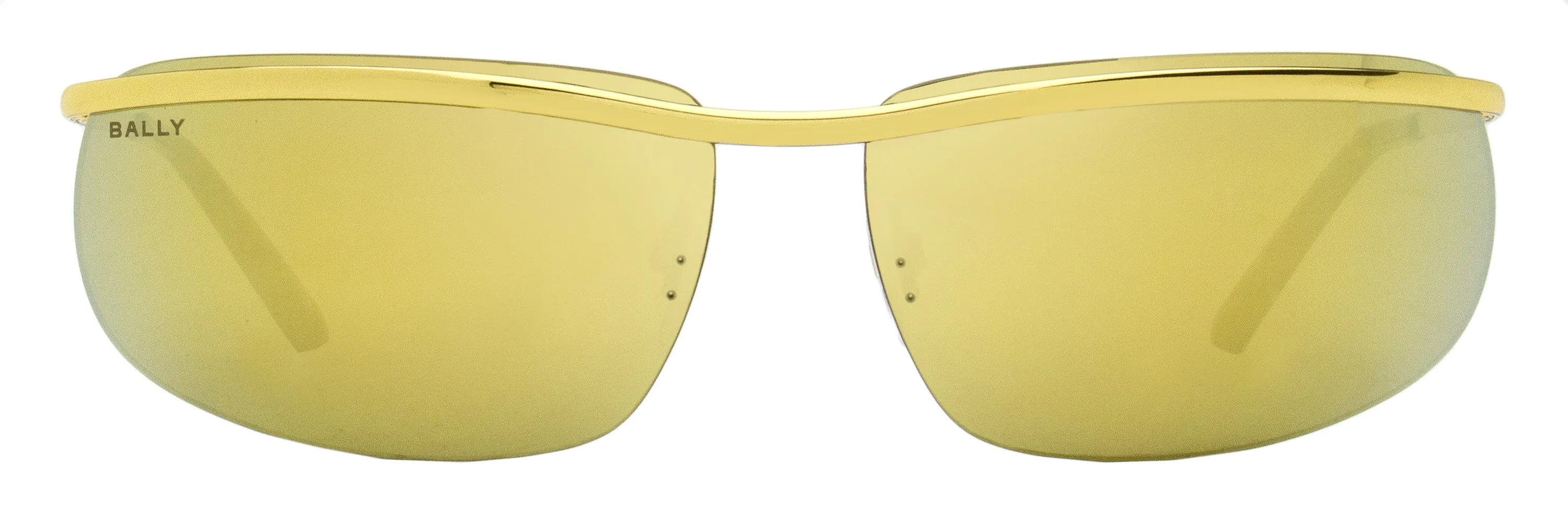 Bally Shark Rimless Sunglasses BY0111 32G Gold/Havana 68mm
