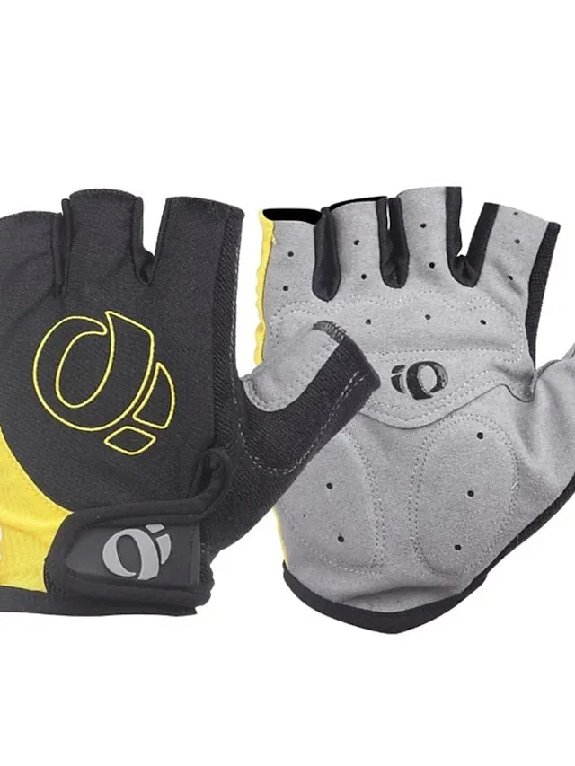 Bike Gloves Cycling Gloves Fingerless Gloves Half Finger Mountain Bike MTB Road Bike Cycling City Bike Cycling Anti-Slip Breathable Protective Sports Gloves Lycra Yellow Red Blue for Adults' Camping