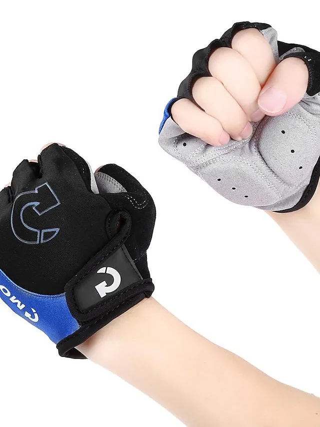 Bike Gloves Cycling Gloves Fingerless Gloves Half Finger Mountain Bike MTB Road Bike Cycling City Bike Cycling Anti-Slip Breathable Protective Sports Gloves Lycra Yellow Red Blue for Adults' Camping