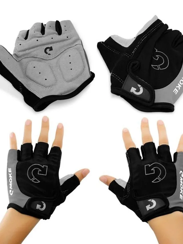 Bike Gloves Cycling Gloves Fingerless Gloves Half Finger Mountain Bike MTB Road Bike Cycling City Bike Cycling Anti-Slip Breathable Protective Sports Gloves Lycra Yellow Red Blue for Adults' Camping