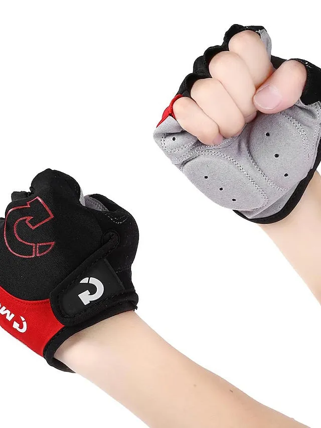 Bike Gloves Cycling Gloves Fingerless Gloves Half Finger Mountain Bike MTB Road Bike Cycling City Bike Cycling Anti-Slip Breathable Protective Sports Gloves Lycra Yellow Red Blue for Adults' Camping