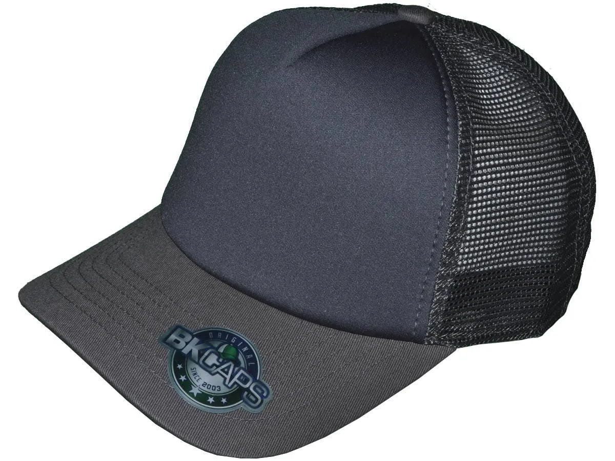 Blank 5 Panel Cotton Foam Trucker Hats - BKP PREMIUM Caps