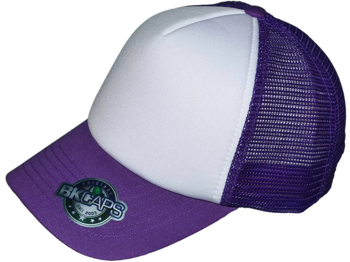 Blank 5 Panel Cotton Foam Trucker Hats - BKP PREMIUM Caps
