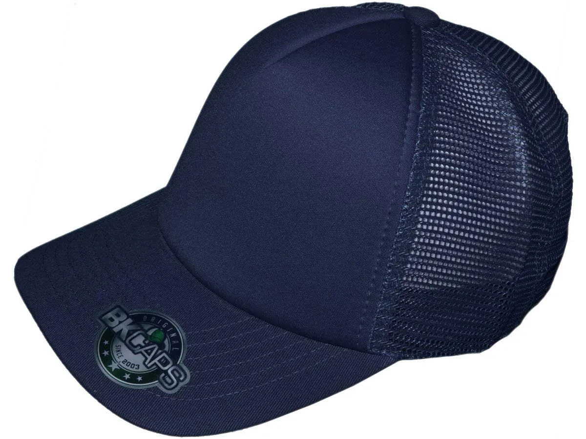 Blank 5 Panel Cotton Foam Trucker Hats - BKP PREMIUM Caps