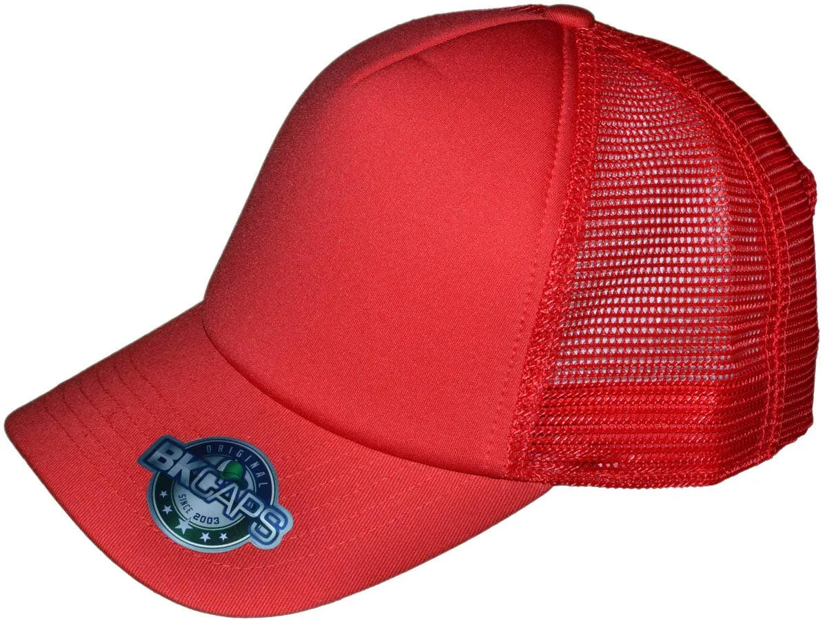 Blank 5 Panel Cotton Foam Trucker Hats - BKP PREMIUM Caps