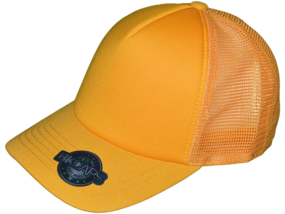 Blank 5 Panel Cotton Foam Trucker Hats - BKP PREMIUM Caps