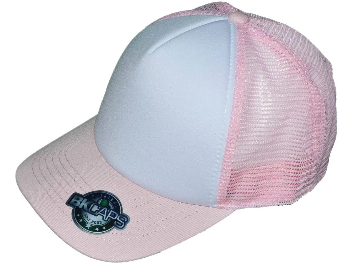 Blank 5 Panel Cotton Foam Trucker Hats - BKP PREMIUM Caps