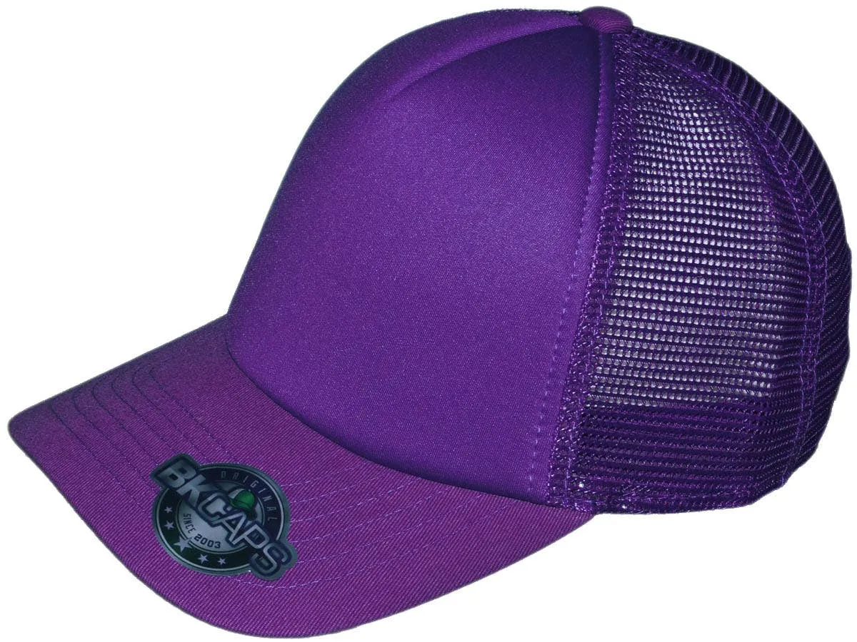 Blank 5 Panel Cotton Foam Trucker Hats - BKP PREMIUM Caps