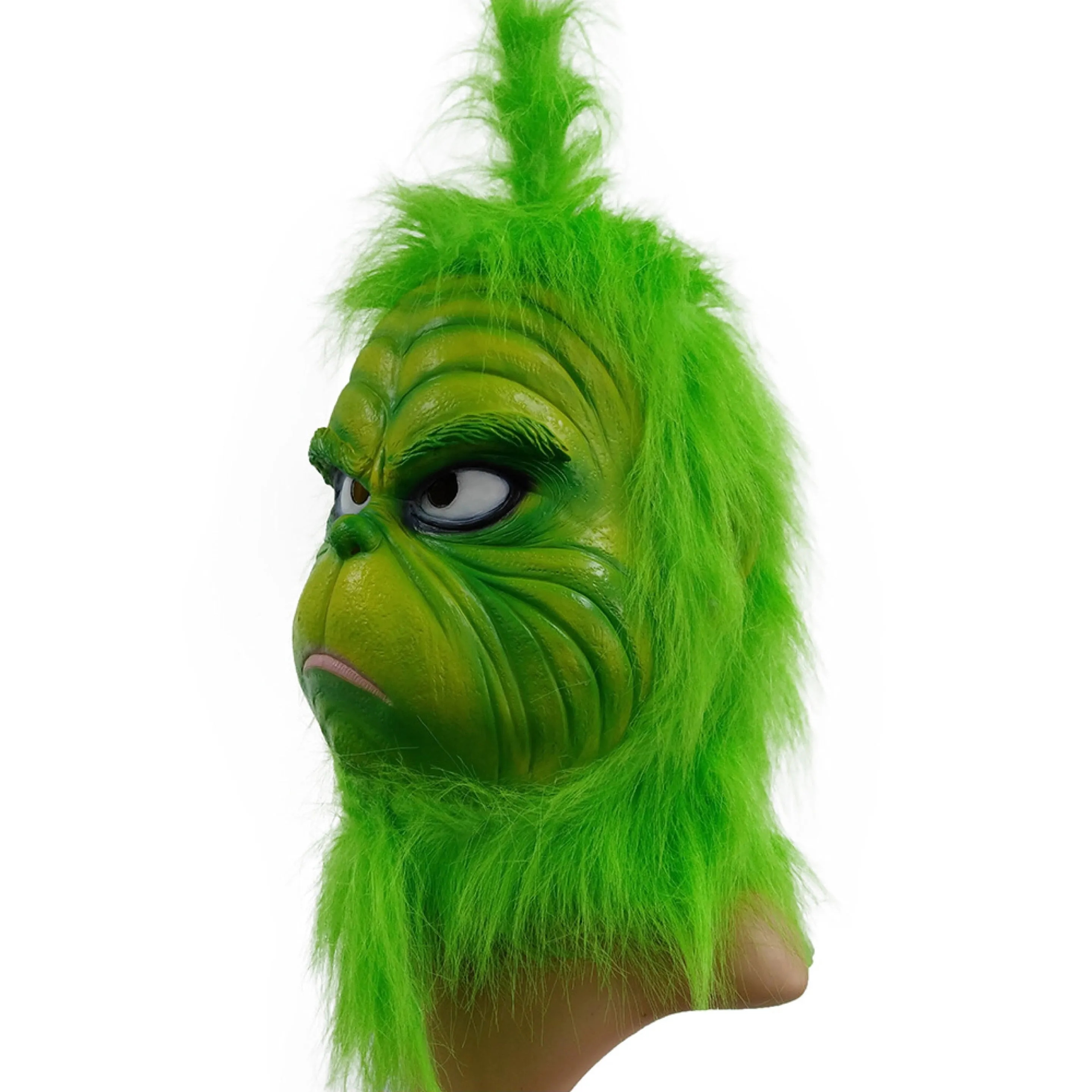Christmas Masks Geek Stole Christmas Cosplay Mascarillas Latex Face Masques With Hats Halloween Carnival Party Props