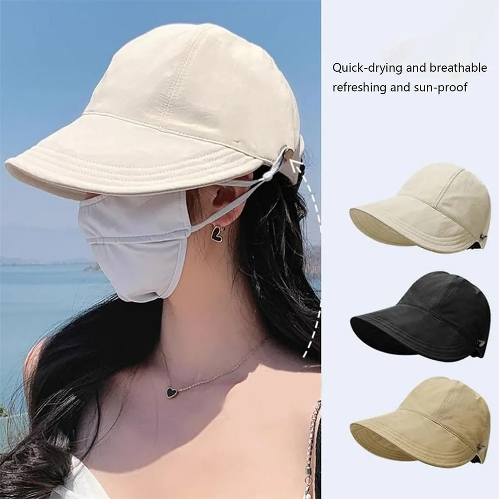 Classupery Outdoor UV Protection Hollow Top Sun Hat, Adjustable Wide Brim Breathable Empty Top Summer Sun Hat