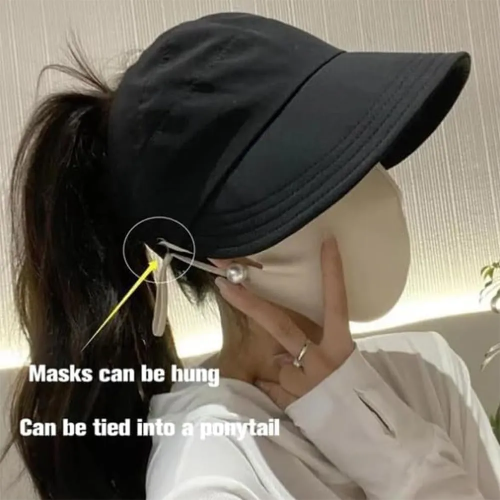 Classupery Outdoor UV Protection Hollow Top Sun Hat, Adjustable Wide Brim Breathable Empty Top Summer Sun Hat