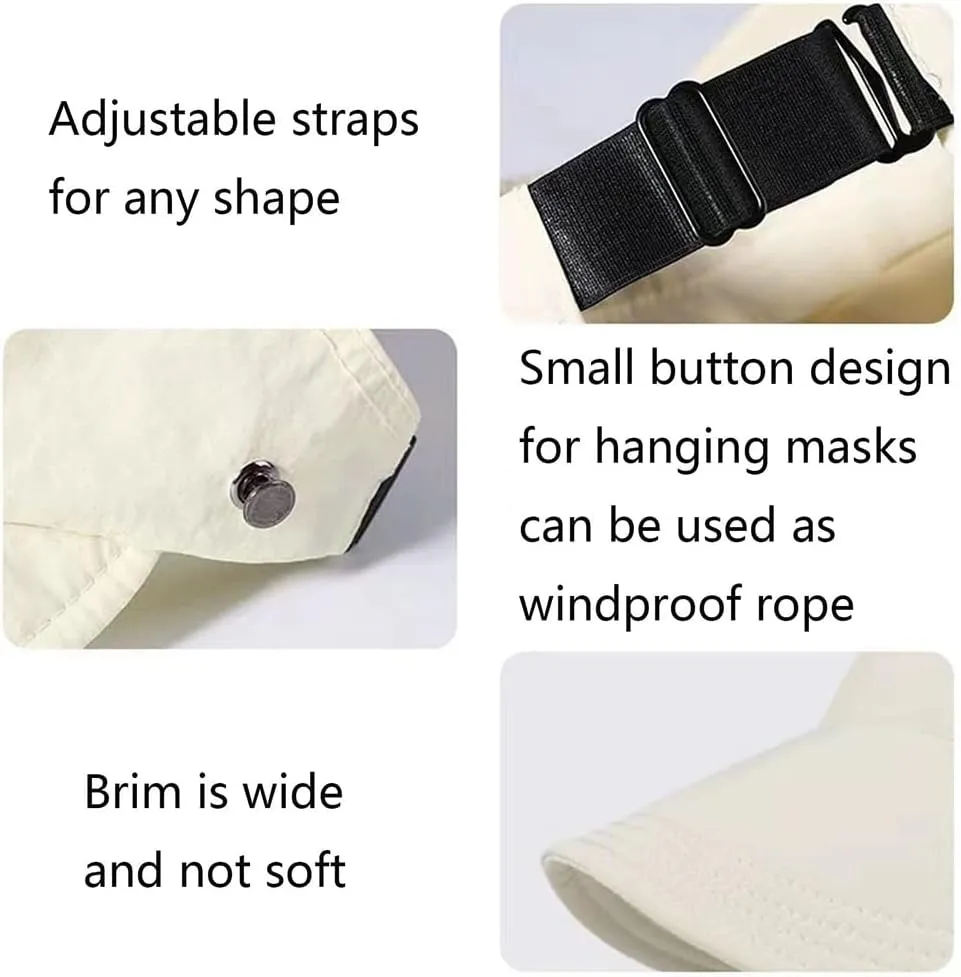 Classupery Outdoor UV Protection Hollow Top Sun Hat, Adjustable Wide Brim Breathable Empty Top Summer Sun Hat