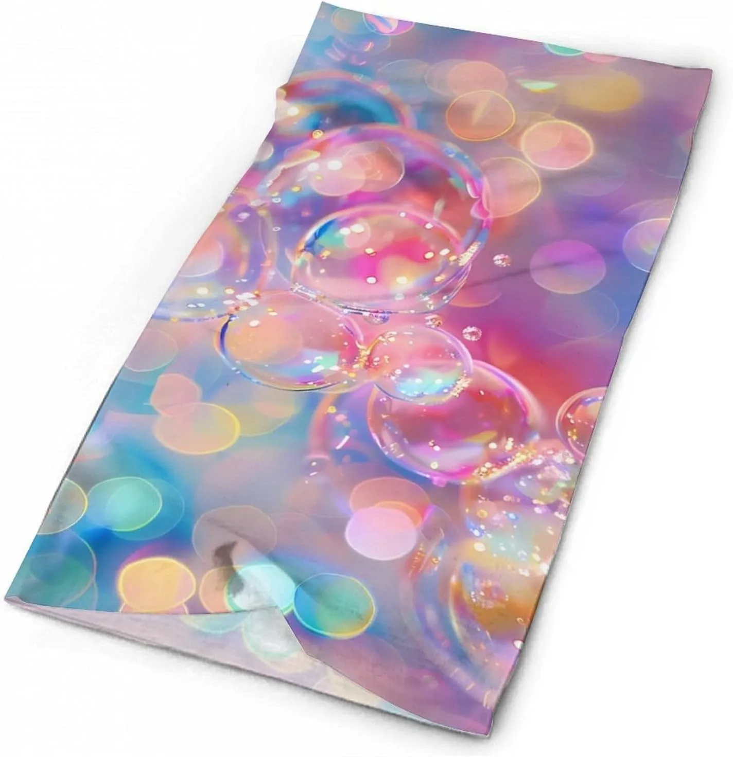 Colorful Bubbles Magic Bandanas for Men Turban Seamless Neck Gaiter Windproof Face Mask Cover Cold Weather Scarf