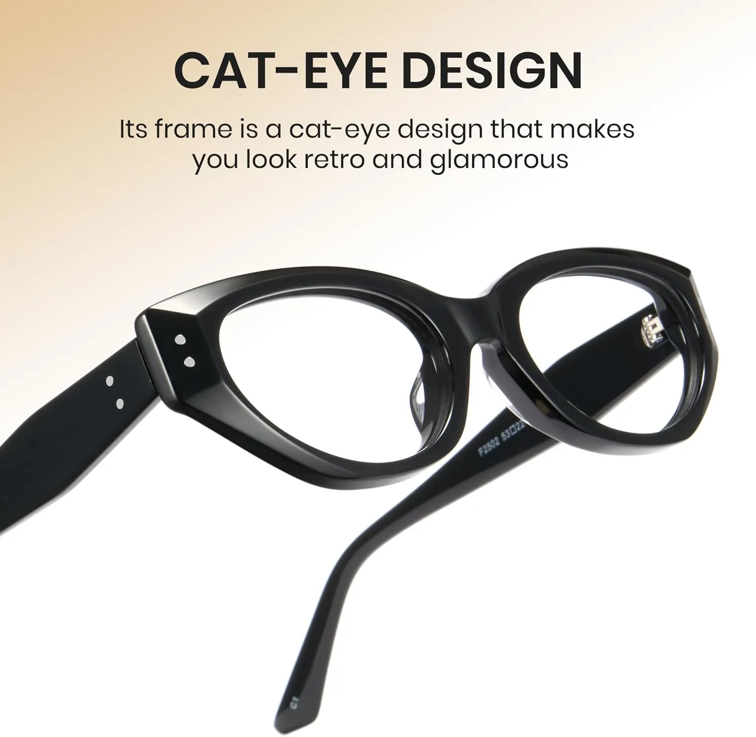 Cyxus Retro Cat Eye Blue Light Blocking Glasses for Women Computer Glasses Relieve Eye Fatigue for Computer Screens 8563