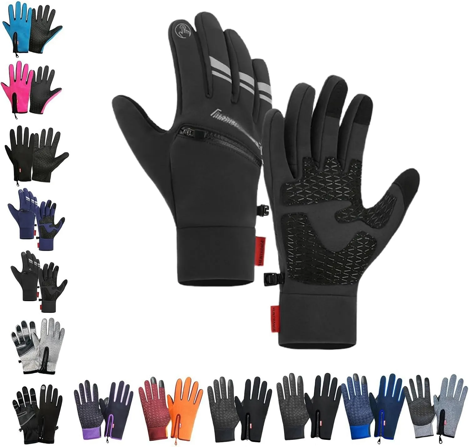 Dazzlesport Heated Gloves,Winter Outdoor Sports Short Plus Velvet Windproof Waterproof Touch Screen Gloves