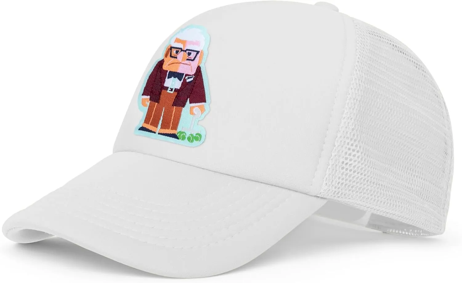 Disney Adult Trucker Hat, UP, Carl Fredricksen Mesh Snapback Baseball Cap