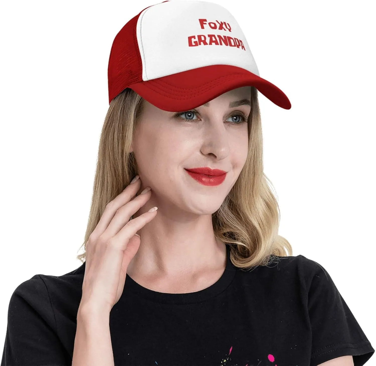 Foxy Grandpa Mesh Hat Men Women Baseball Cap Funny Trucker Hat