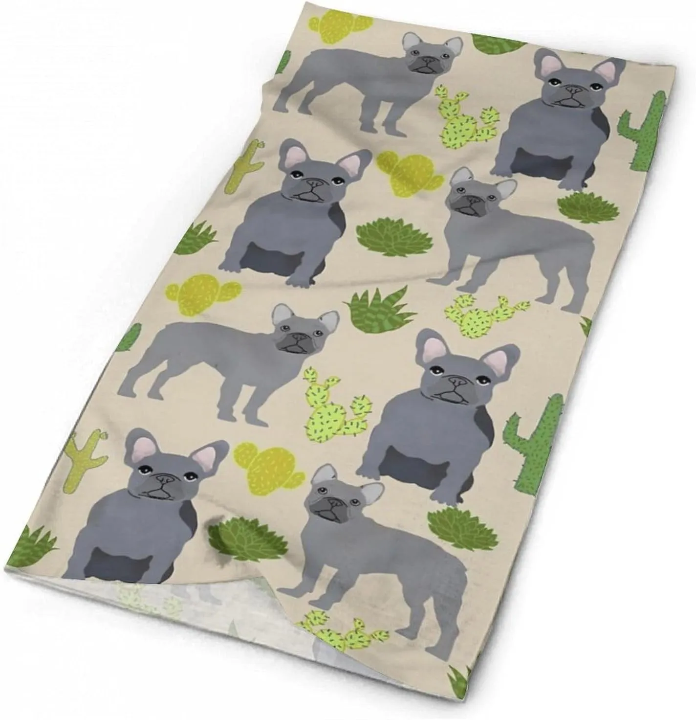 French Bulldog Fashion Face Mask Neck Gaiters Bandana Scarf Headbands for Men Women Fishing Hiking