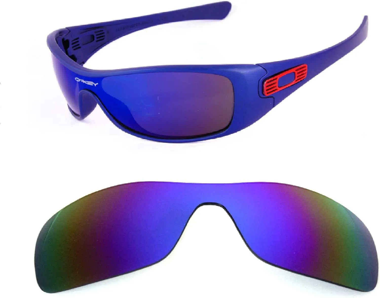 Galaxy Replacement Lenses For Oakley Antix Sunglasses Blue Color Polarized