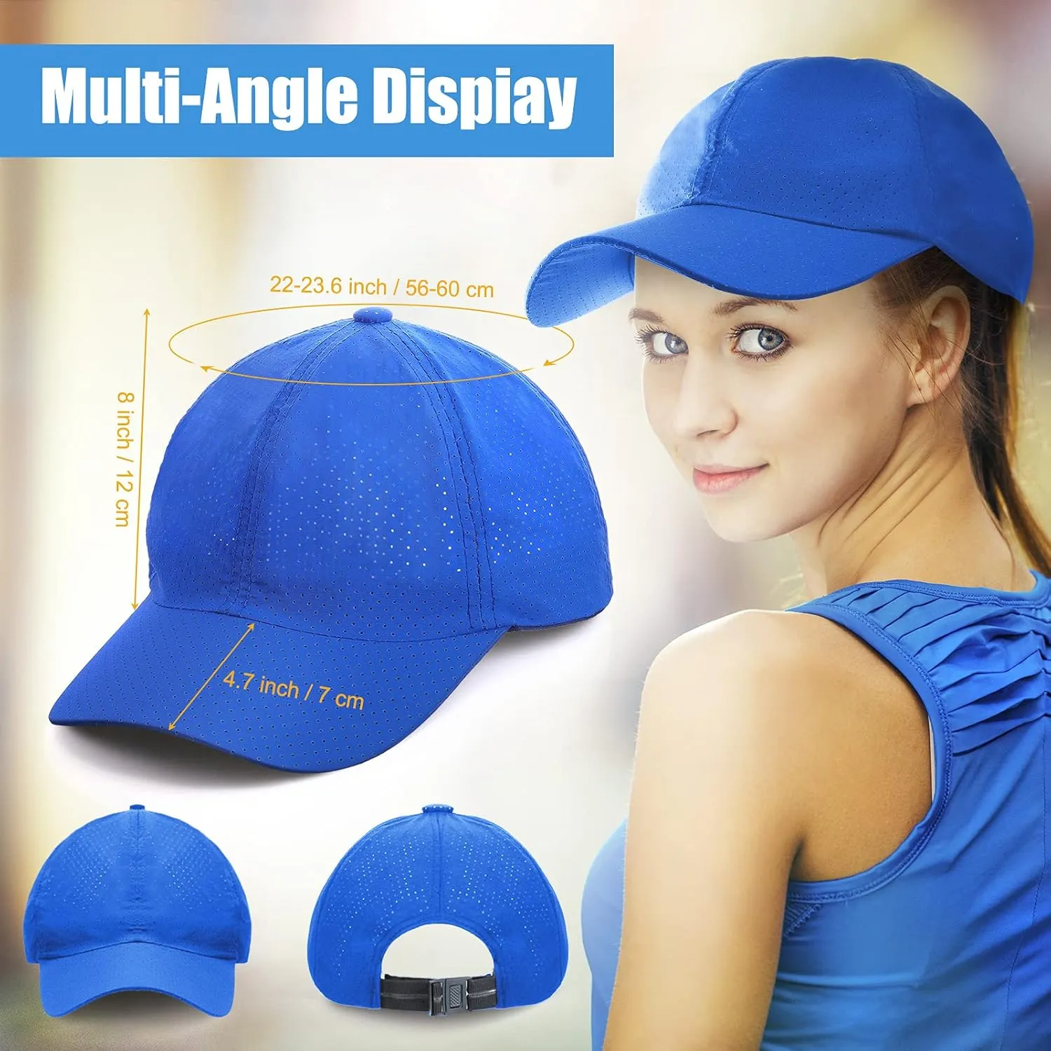 Geyoga Quick Dry Baseball Cap Adjustable Mesh Cap Workout Tennis Hat for Men Women Adults Outdoor Sports