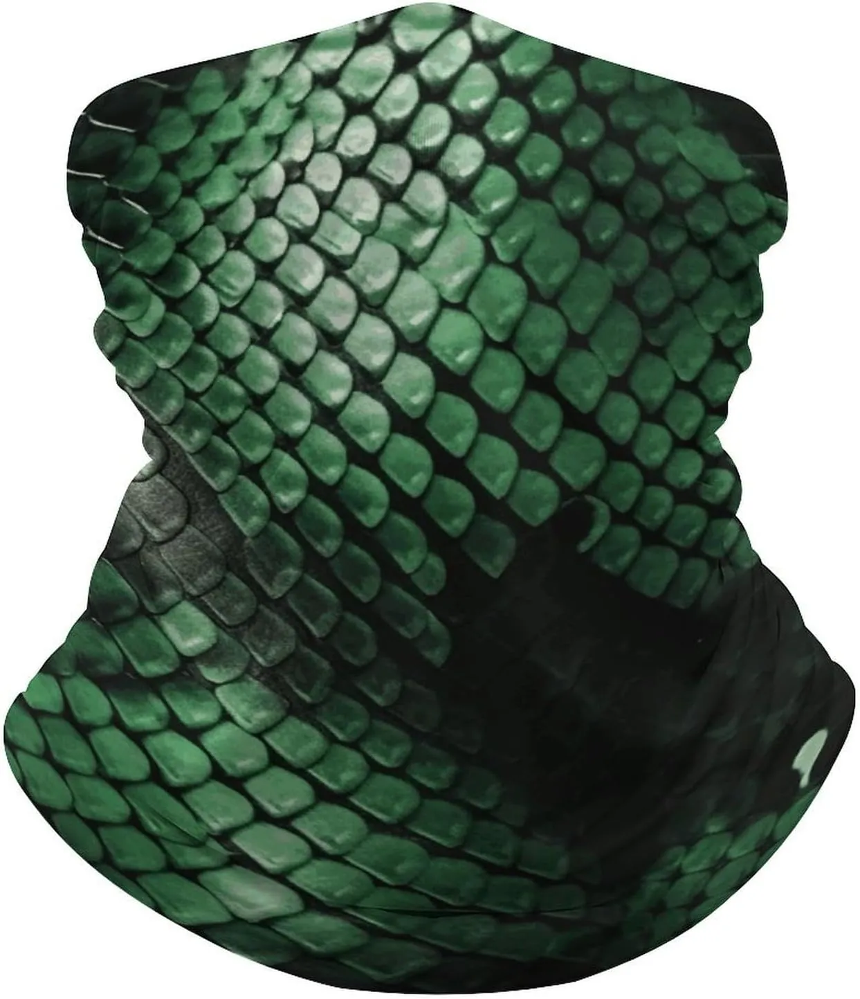 Green Snakeskin Balaclava UV Protection Face Mask Breathable Neck Gaiter Ski Mask for Men Women Headwear Bandana Elastic Face Scarf