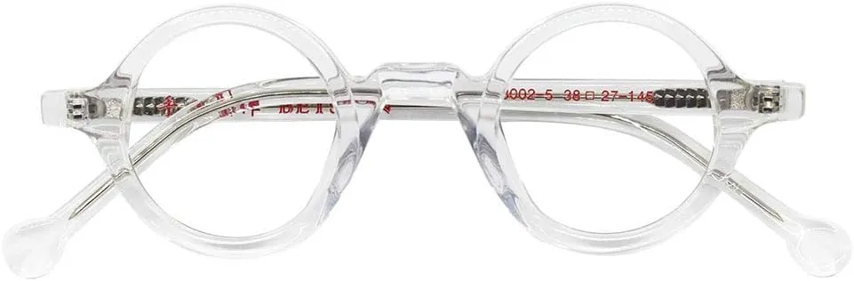 Hand Made Small Vintage Round Eyeglass Frames Full Rim Acetate Glasses B002