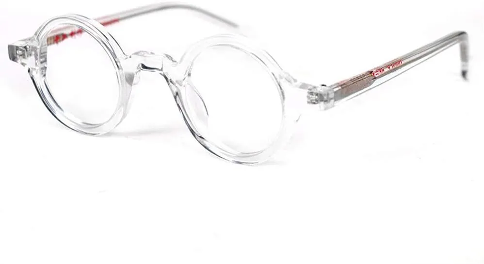 Hand Made Small Vintage Round Eyeglass Frames Full Rim Acetate Glasses B002