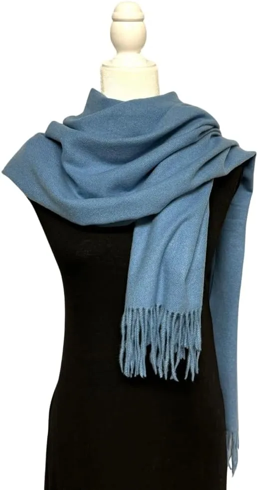 Humble Hilo Soft Wool Scarf or Shawl, Large Winter Wrap Pashmina 74 x 27
