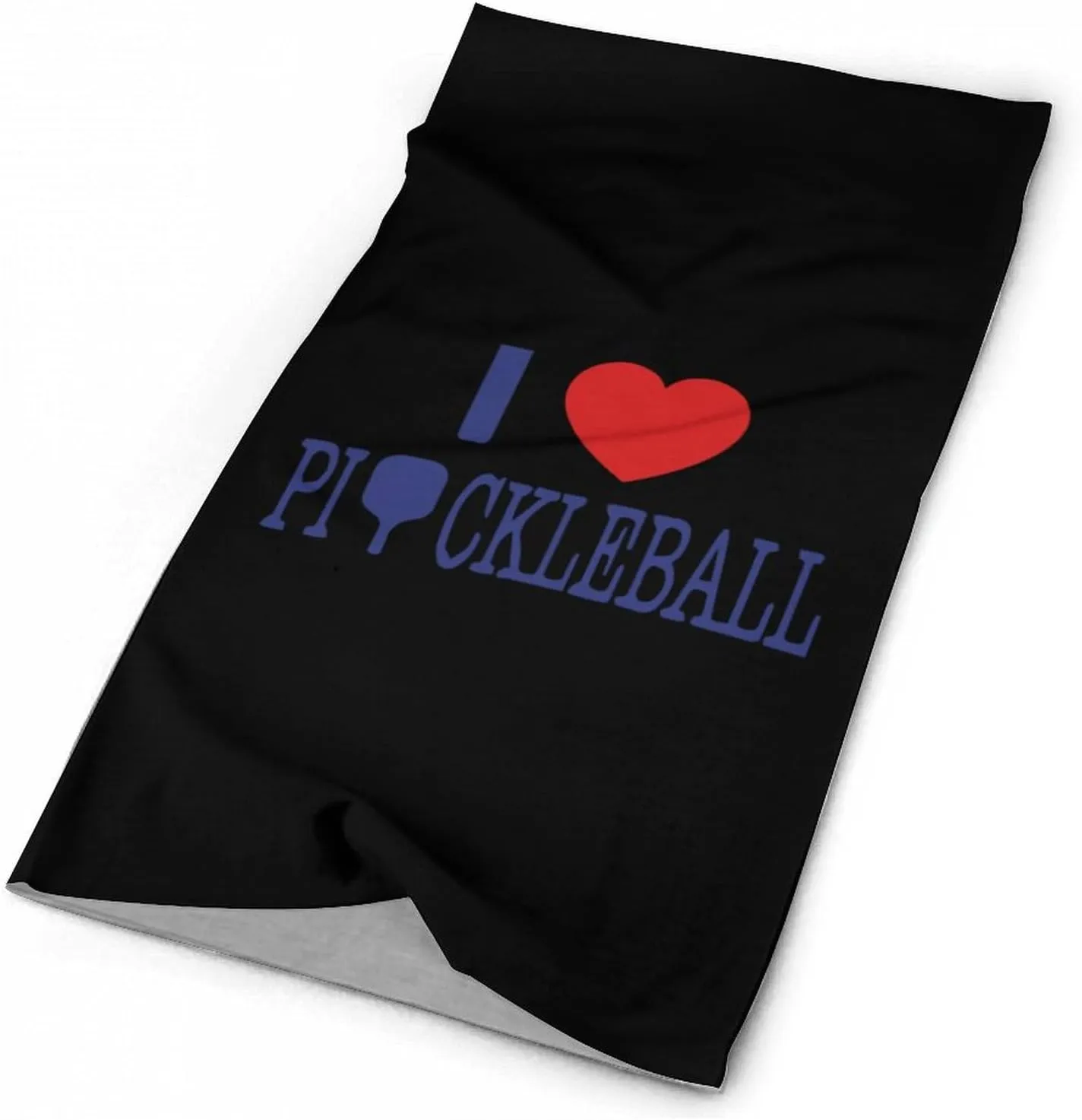 I Love Pickleball Bandanas for Men Turban Seamless Neck Gaiter Windproof Face Mask Cover Cold Weather Scarf