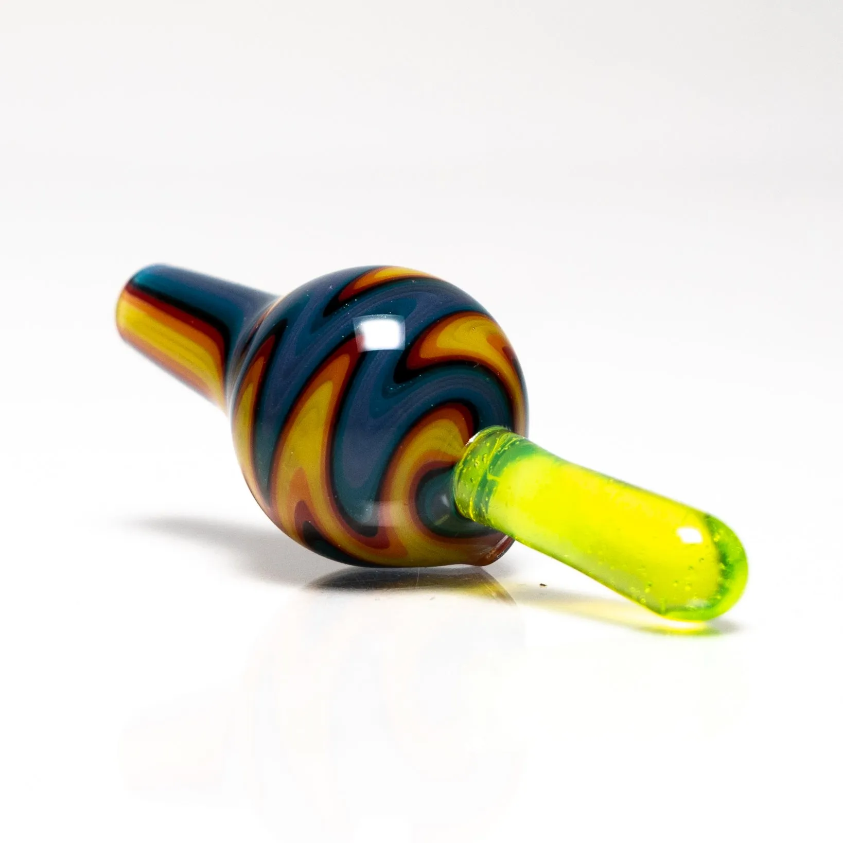 K2 Glass - Bubble Cap - Medium - Fire & Water Wag w/ Slyme