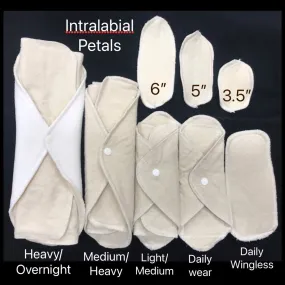 LadyWear Quick-Dry cloth menstrual pads - Organic Unbleached Cotton Flannel