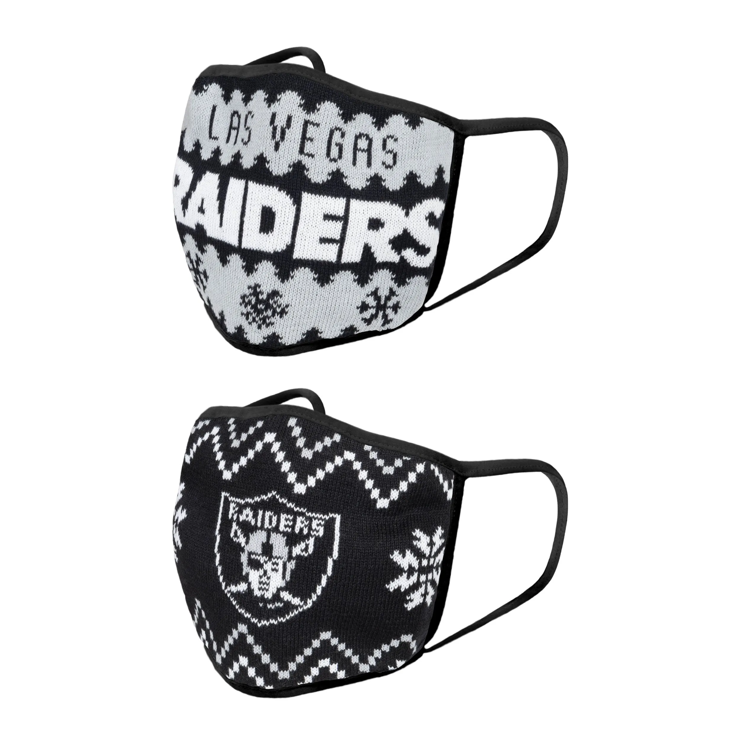 Las Vegas Raiders NFL Mens Knit 2 Pack Face Cover