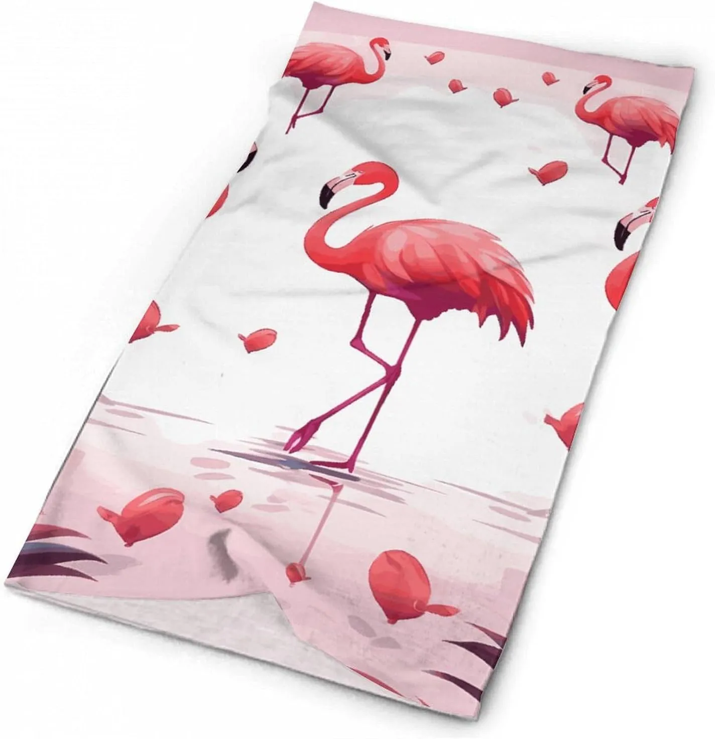Lovely Pink Flamingos Face Mask for Cold Weather Neck Gaiter Scarf Windproof Bandana for Men Women Elastic Balaclava Headbands for Motorcycle Cycling Riding Skiing Party