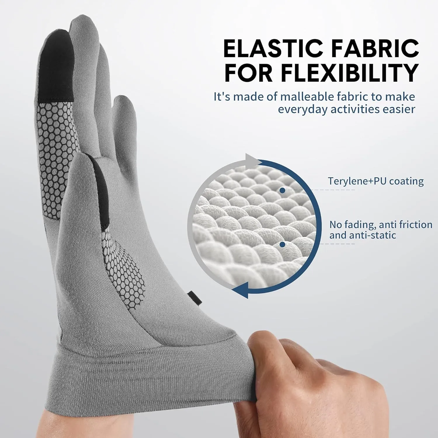 MCTi Glove Liner Touch Screen Lightweight for Winter Running Texting