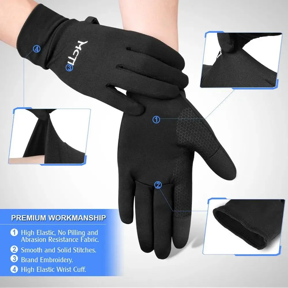MCTi Touch Screen Glove Liner - Lightweight for Winter Running and Texting