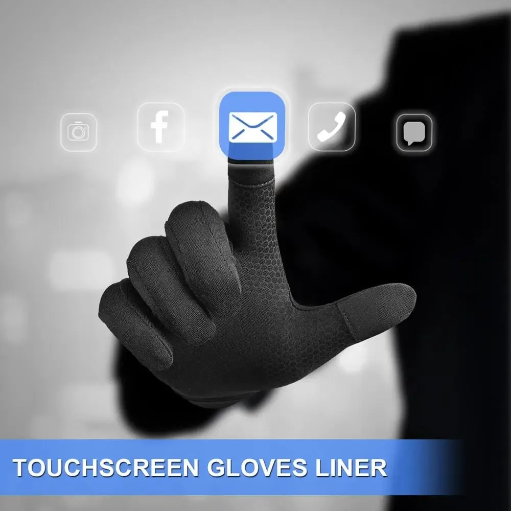MCTi Touch Screen Glove Liner - Lightweight for Winter Running and Texting