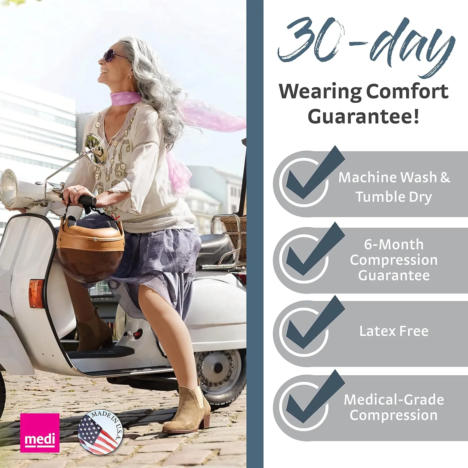 mediven Plus for Men & Women, 20-30 mmHg – Closed Toe, Thigh High Compression Stockings