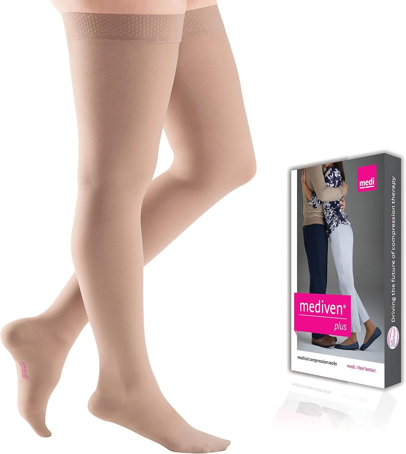mediven Plus for Men & Women, 20-30 mmHg – Closed Toe, Thigh High Compression Stockings