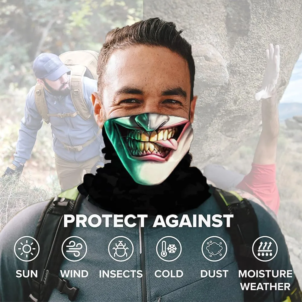 Neck Gaiter Face Cover Gator Mask Bandana Scarf Neck Warmer Balaclava Headband Headwear Head Wrap for Outdoors