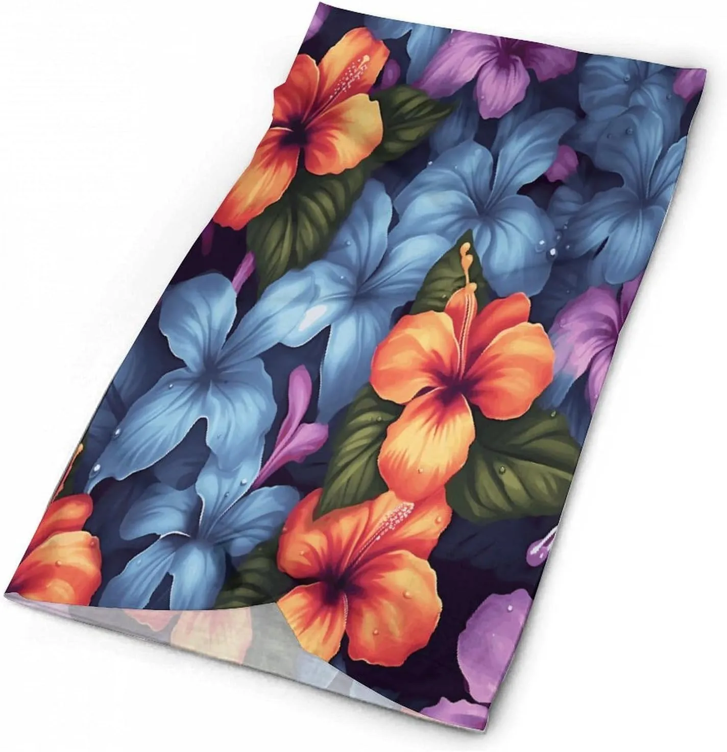 Neck Gaiter Face Cover Scarf Windproof Face Cover Tropical Floralprinted Sun Cooling Scarf for Skiing Fishing Hiking Cycling