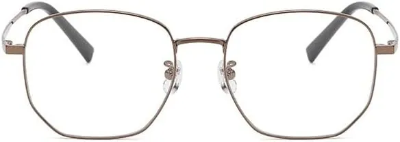 NEWADA Stylish Metal Frame Blue Light Blocking Reader, Metal Anti Eyestrain Computer Reading Glasses, Unbreakable TV Eyewear (Color : Black, Size :  0.00)