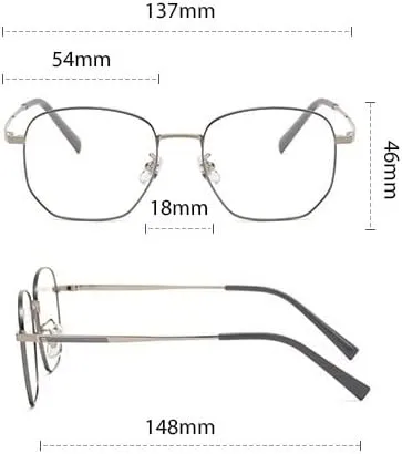 NEWADA Stylish Metal Frame Blue Light Blocking Reader, Metal Anti Eyestrain Computer Reading Glasses, Unbreakable TV Eyewear (Color : Black, Size :  0.00)