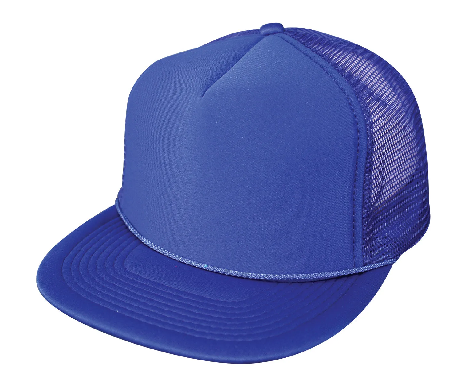 Nissun Cap 5 Panel Foam Trucker Hat, Flat Bill - 5FBC