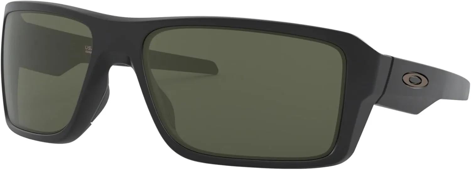 Oakley Double Edge Sunglasses Matte Black with Dark Grey Lens 66mm