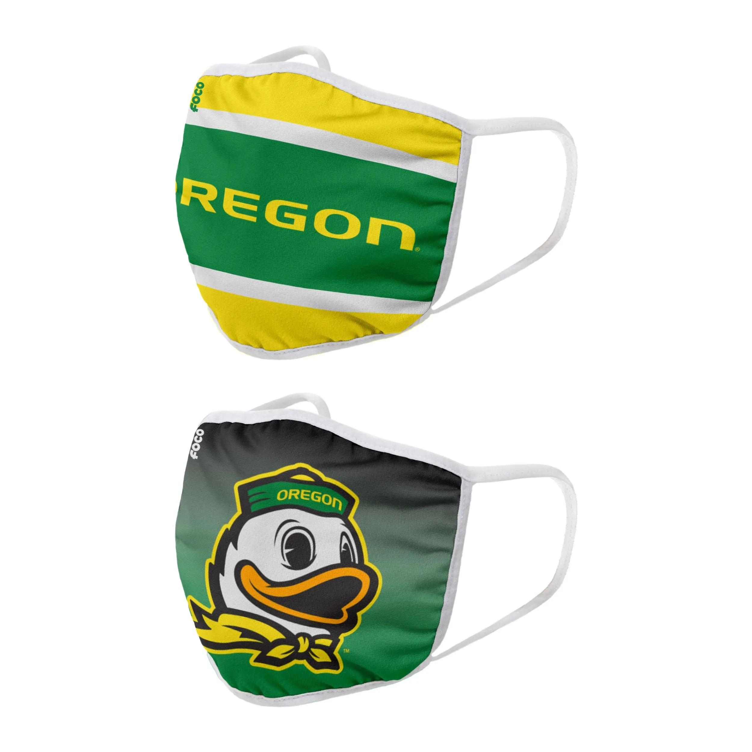 Oregon Ducks NCAA Printed 2 Pack Face Cover