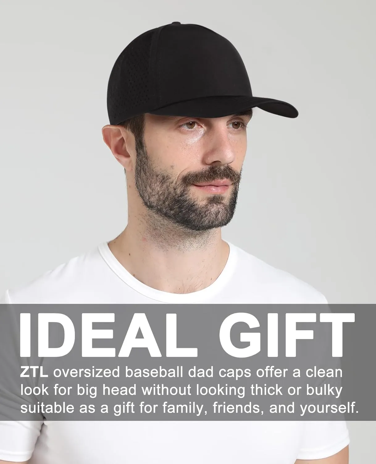Oversize XL XXL Men Quick Dry Baseball Cap Water-Resistant Performance Laser Cut Mesh Snapback Hat for Big Heads 23.5"-26"