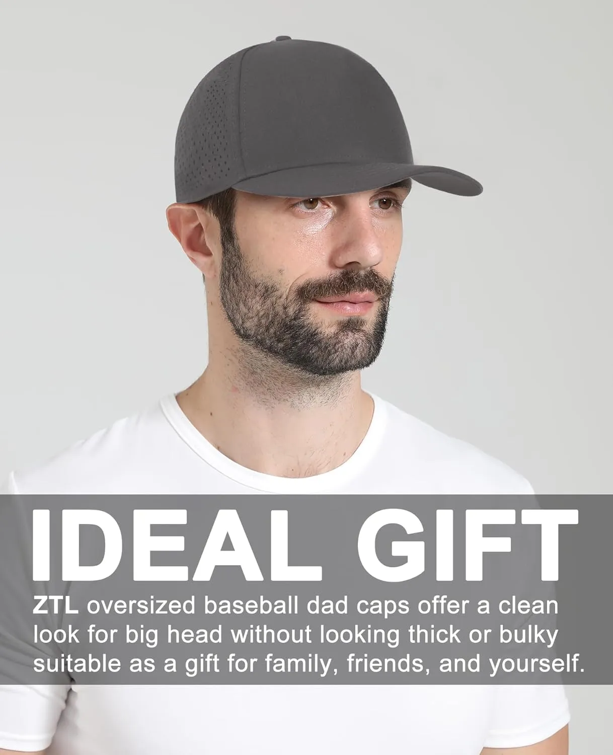 Oversize XL XXL Men Quick Dry Baseball Cap Water-Resistant Performance Laser Cut Mesh Snapback Hat for Big Heads 23.5"-26"