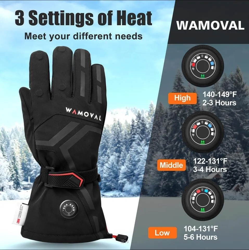 Photography Gloves Heated Gloves for Men Women Rechargeable 7.4V 3000mah Battery Photography Gloves Drones for DJI Air 2S Electric Heated Gloves for Motorcycle/Skiing/Hunting