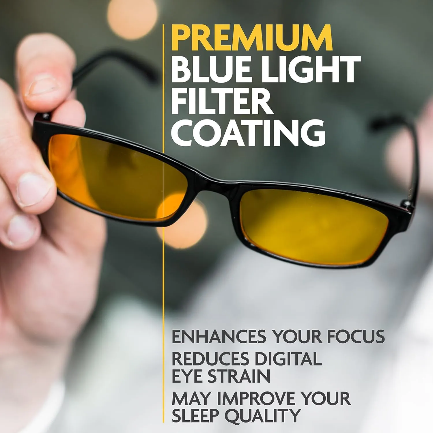 Prospek Blue Light Blocking Glasses, ELITE for Women and Men, Anti Glare Amber Lens, 99% Blue Light Blockers High Optical Quality Lenses (No Diopters)